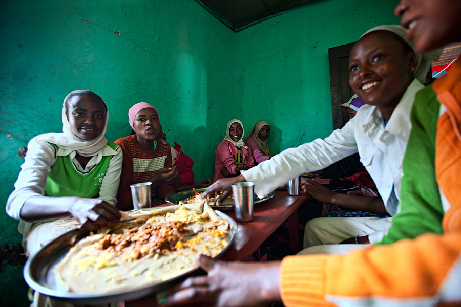 221   Enjoying their injera